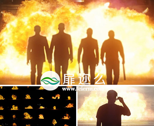 视频素材：59组4K分辨率火焰冲击爆炸燃烧场景特效素材