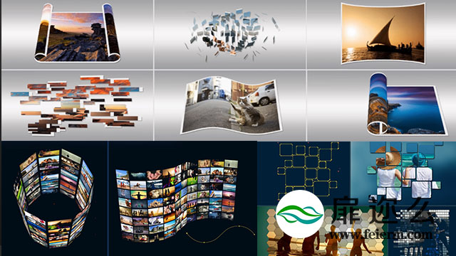 AE脚本：三维透视多画面视频墙扭曲变形画轴效果 AEscripts Transformer v2.0