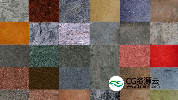 贴图素材-128张石头大理石贴图素材