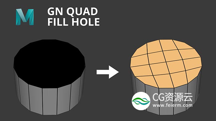 Maya插件-多边形封孔插件 Artstation – GN Quad Fill Hole v4.01