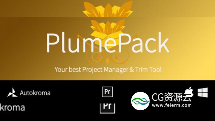 PR脚本-工程素材剪切整理打包脚本 Aescripts PlumePack V1.1.0