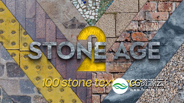 贴图素材-石头贴图材质 Stone Age II – 100 Stone Textures Envato