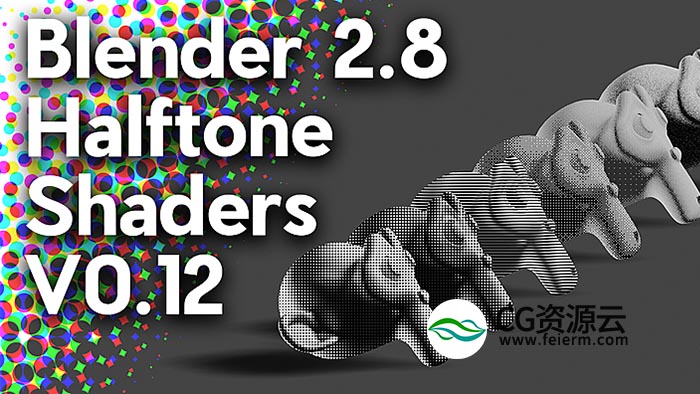 Blender预设-网格半色调材质预设 Npr Halftone Shaders V0.12