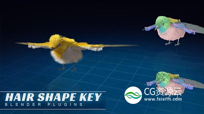 Blender插件-毛发生成插件 HairShapeKey V5.2 For Blender 2.79+使用教程