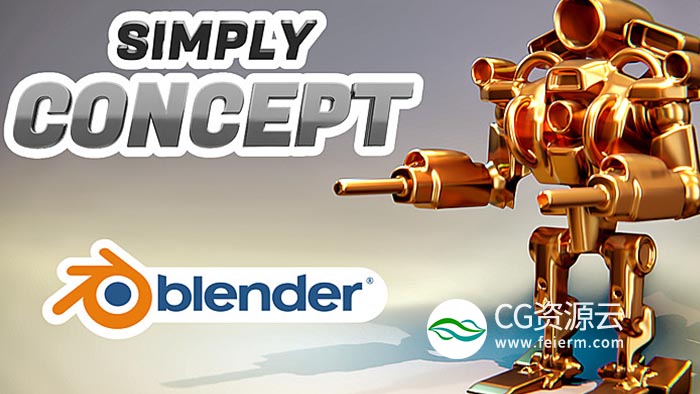 Blender插件-抽象概念模型建模插件 Simply Concept For Blender 2.93+使用教程
