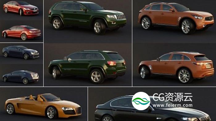 3D模型-35个汽车模型 Vargov Car 3D-Models Collection