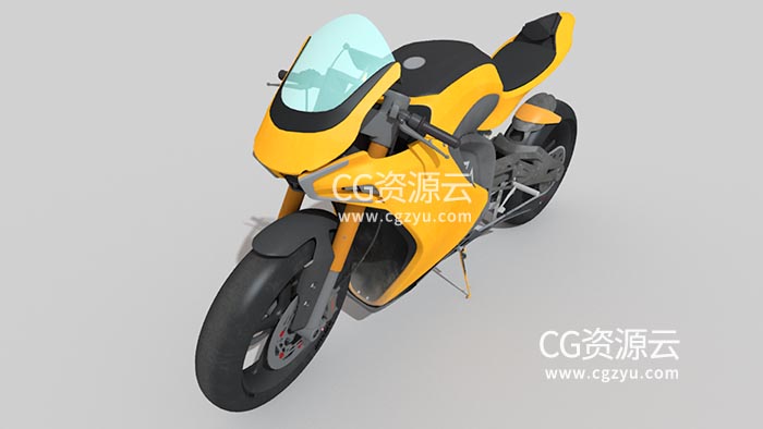 3D模型-超酷炫拉风摩托机车C4D模型