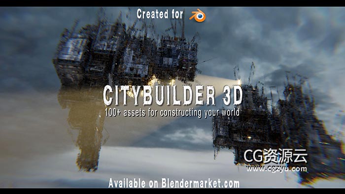 Blender插件-城市楼房建筑模型预设 Blender Market – Citybuilder 3D