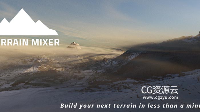 Blender插件-三维自然环境地形生成器 Terrain Mixer V2.0.3 + 预设库