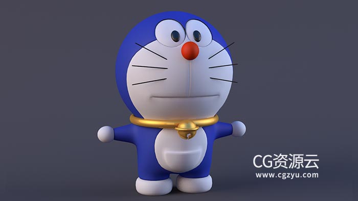 3D模型-卡通动漫角色电影哆啦A梦机器猫角色C4D模型