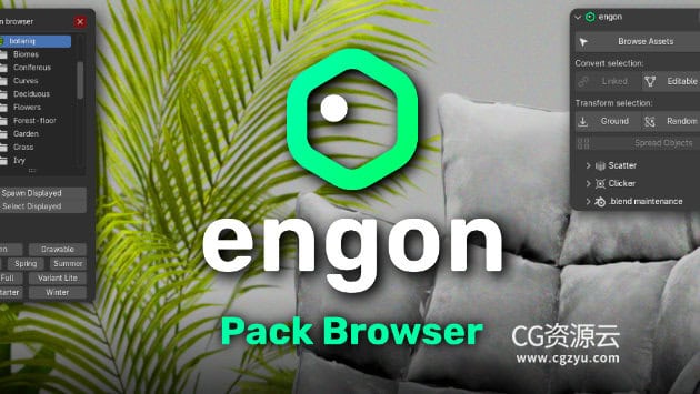 Blender插件-免费开源资产浏览管理插件 Engon v1.10.0